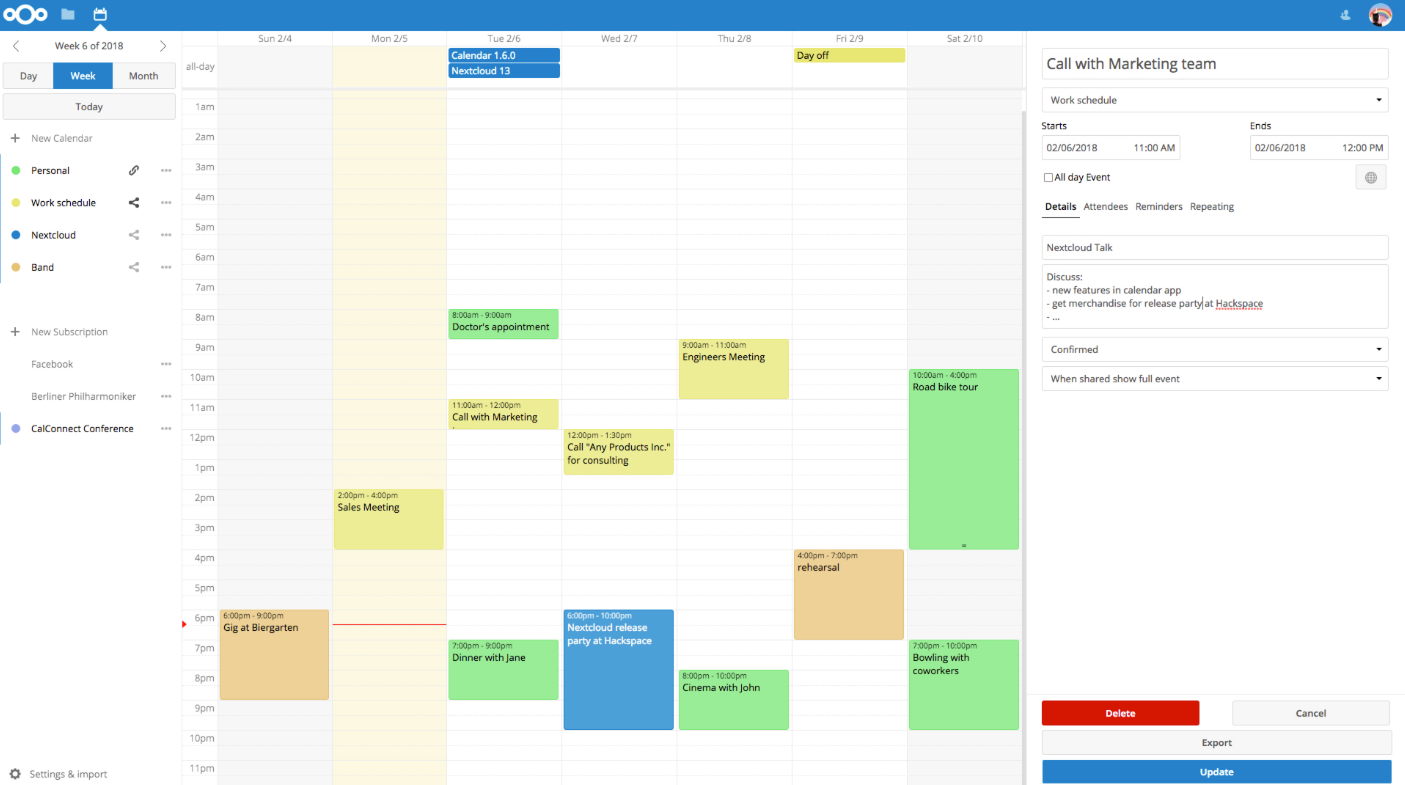 Nextcloud Calendar