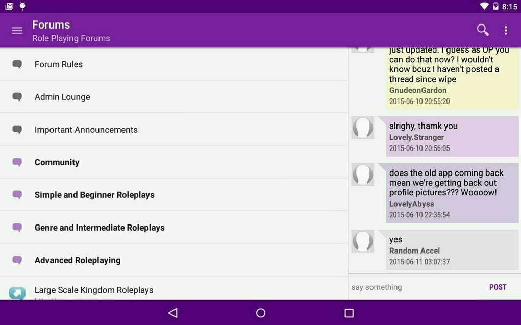 Role Playing Forums